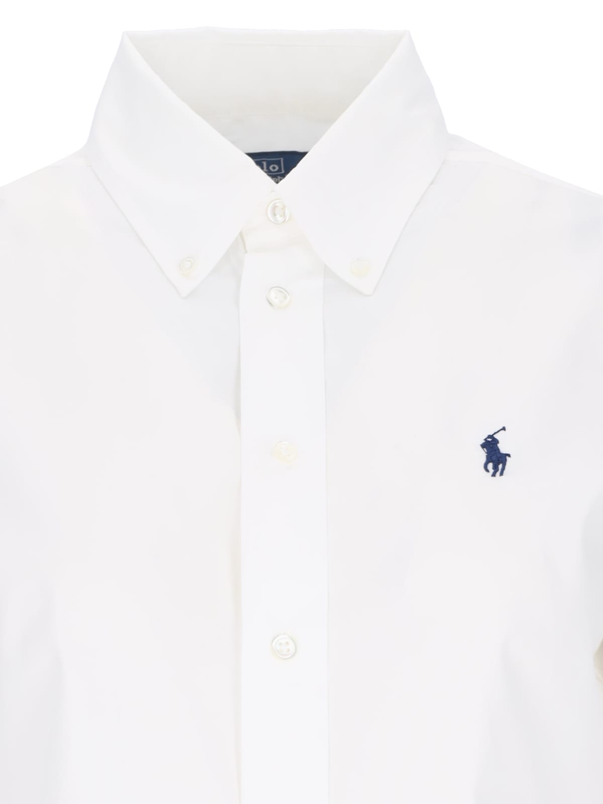 Shop Ralph Lauren Oxford Logo Shirt In White