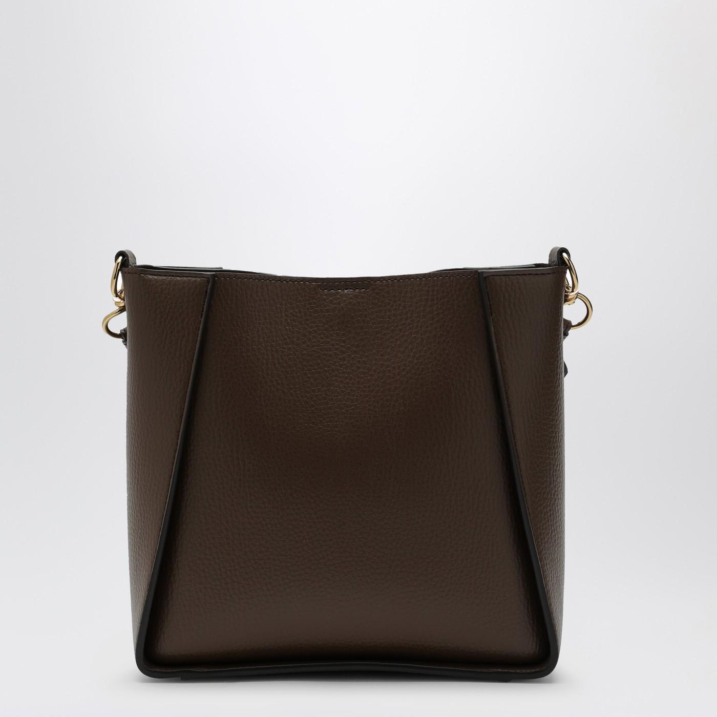 Shop Stella Mccartney Logo Brown Shoulder Bag