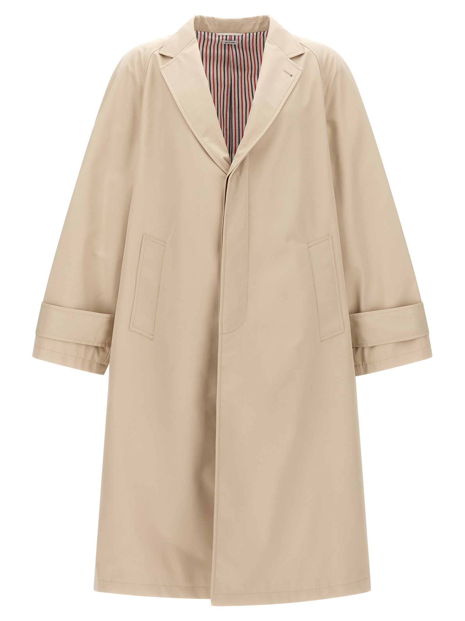 Shop Thom Browne Trench Coat In Beige