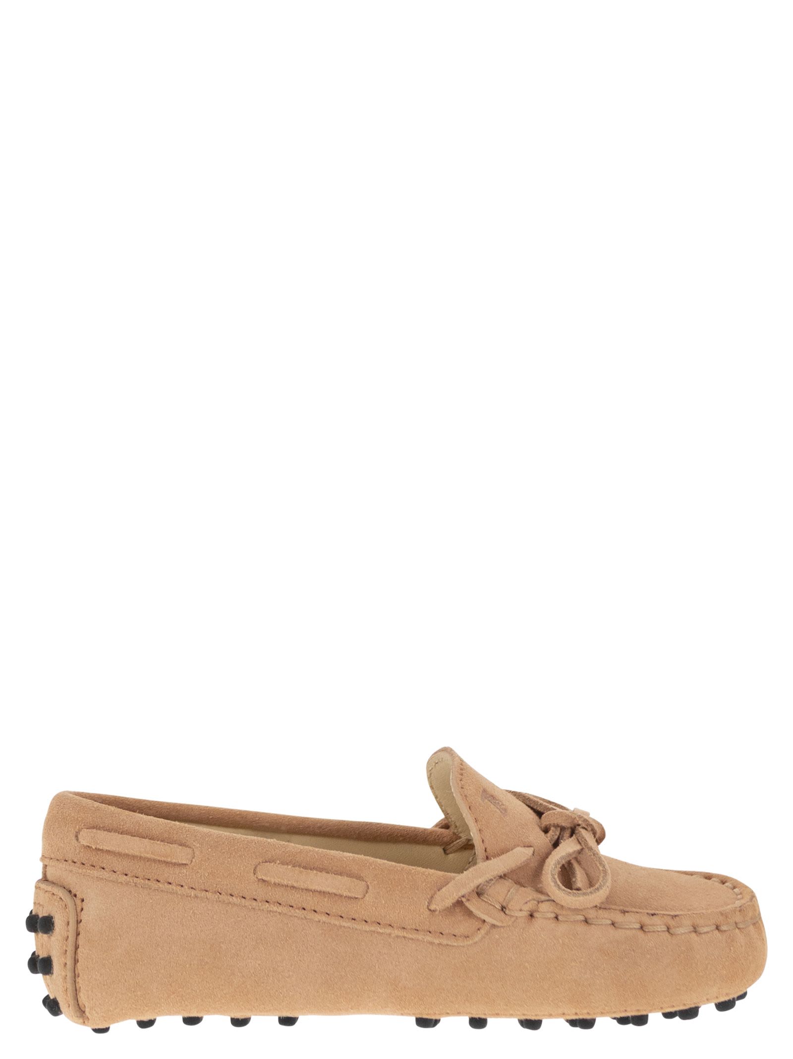 Shop Tod's Suede Loafer In Salmon