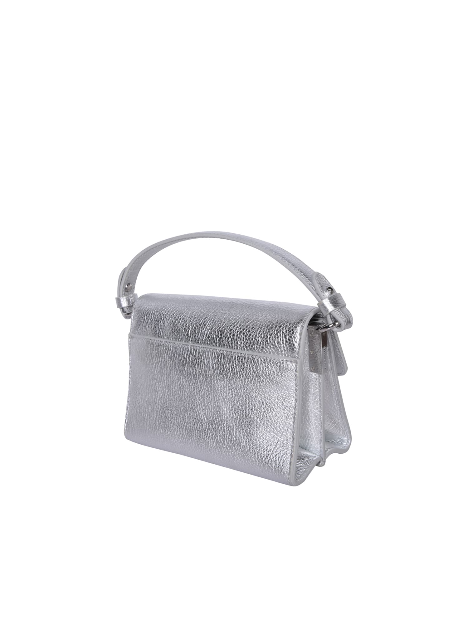 Shop Coccinelle Arlettis Mini Silver Bag In Metallic