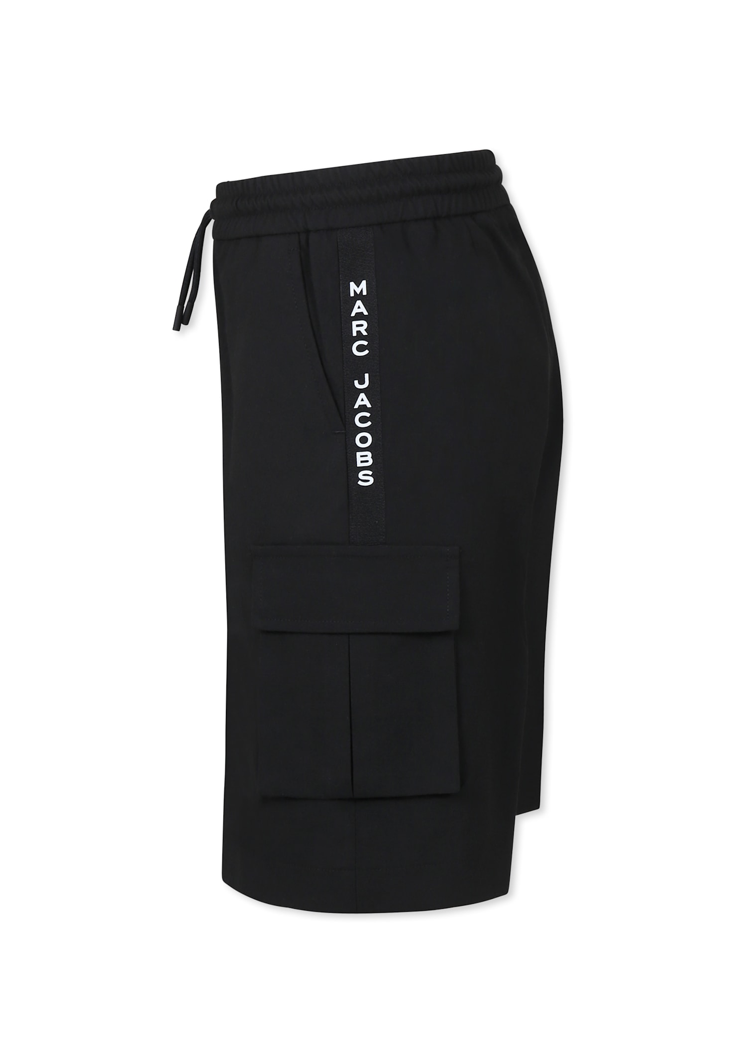 Marc Jacobs Black Shorts For Boy With Logo In Black