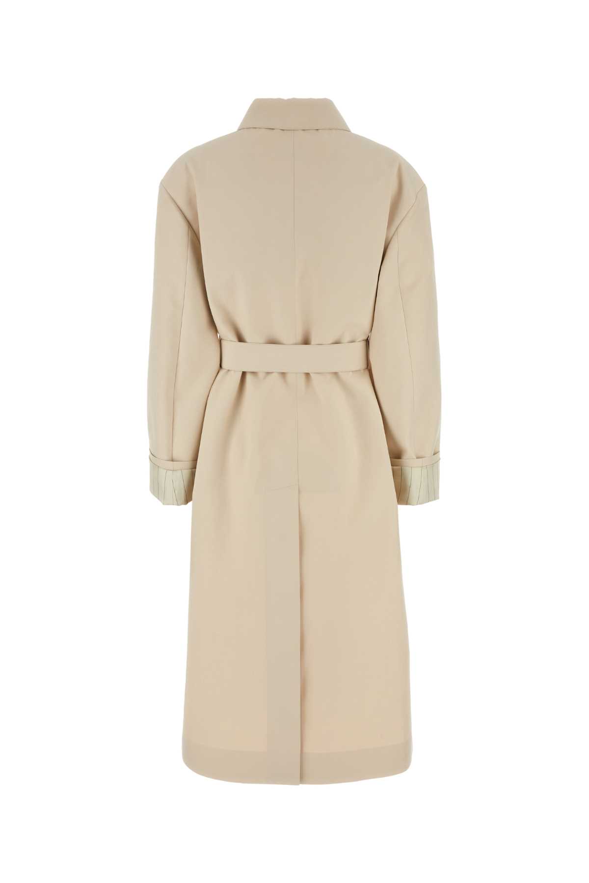 Miu Miu Women's Sand Cotton Trench Coat In Naturale