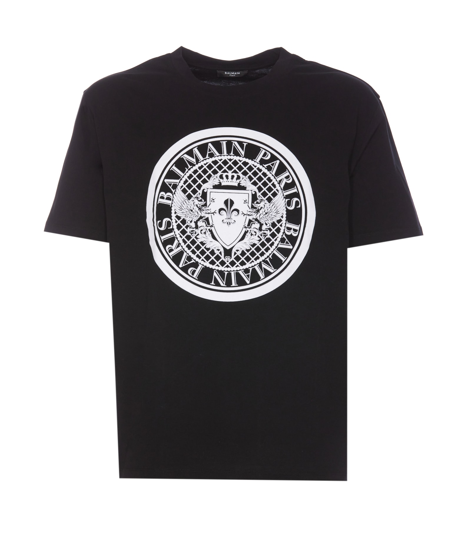 Shop Balmain Coin T-shirt In Black