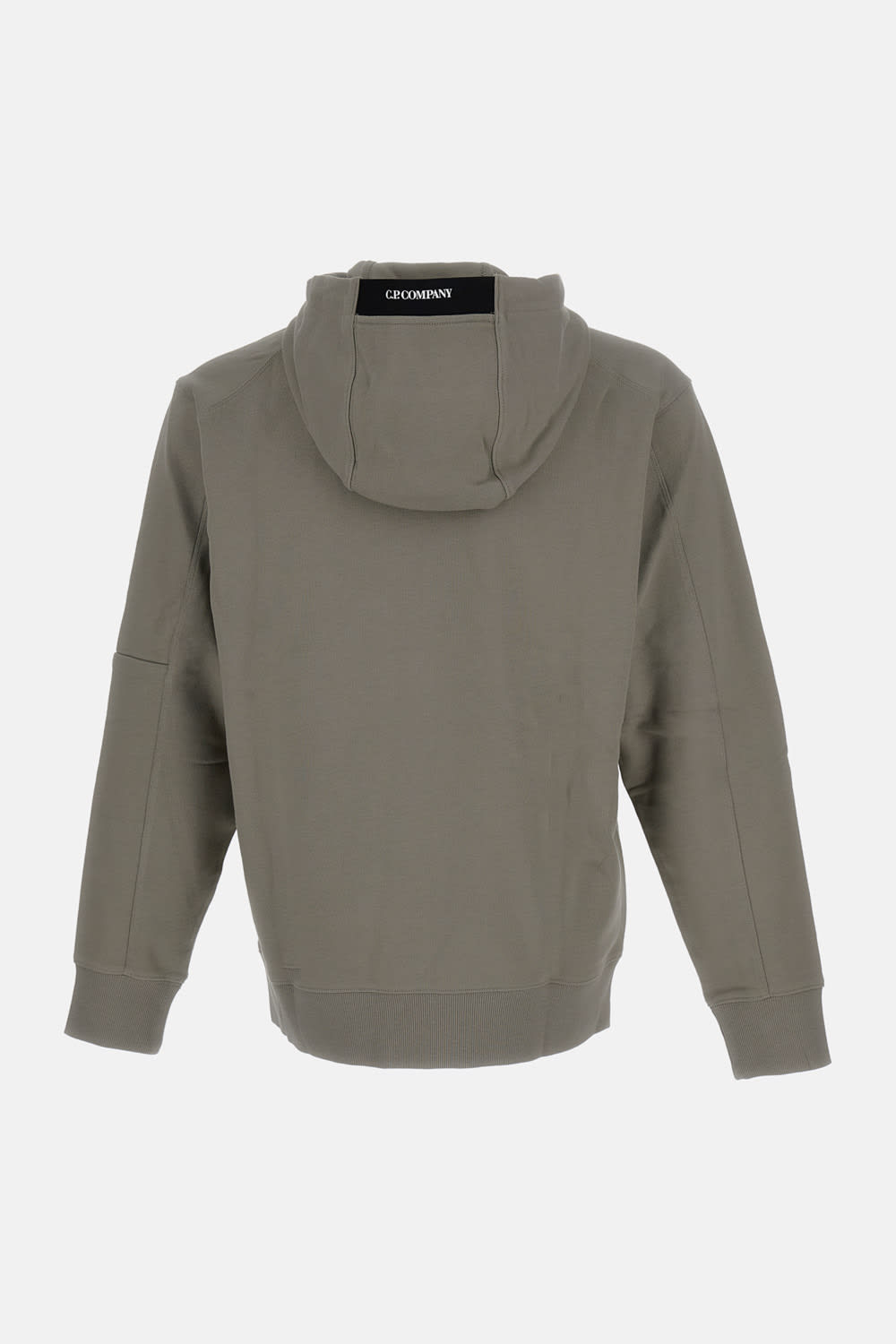 C.p. Company Diagonal Raised Fleece Hooded Sweatshirt In Gray