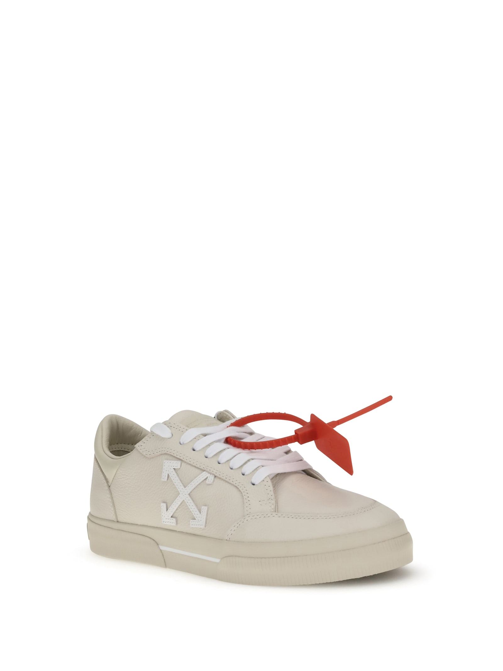 Off-white Vulcanized Arrow-logo Low Sneakers In White