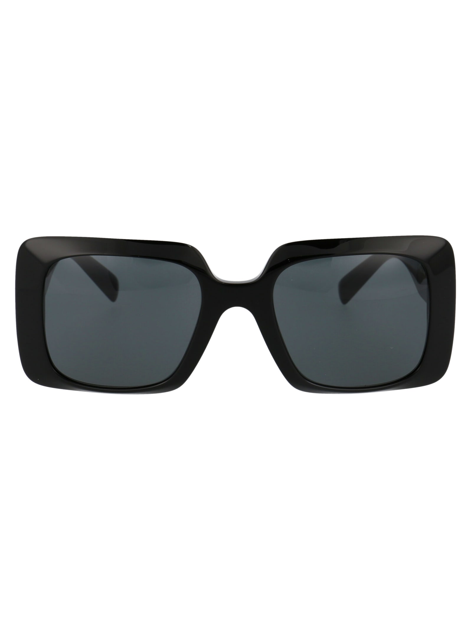 Versace 54mm Rectangle Sunglasses In Black