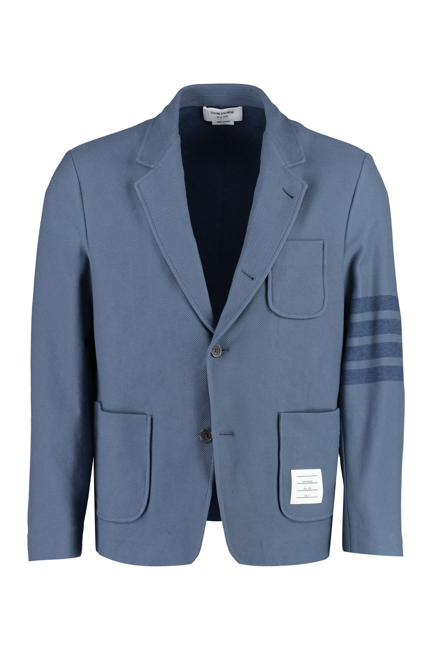 希少品 15万 THOM BROWNE cotton navy blazer - ファッション