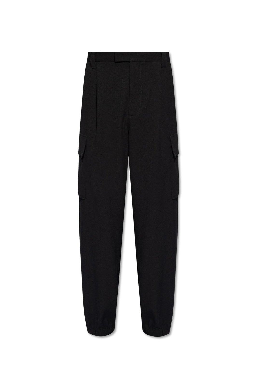 Shop Emporio Armani Trousers With Pockets In Black