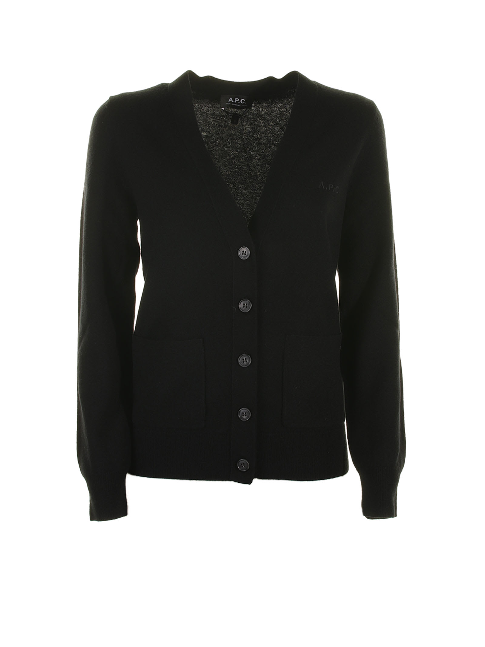 Apc Black Cardigan With Buttons
