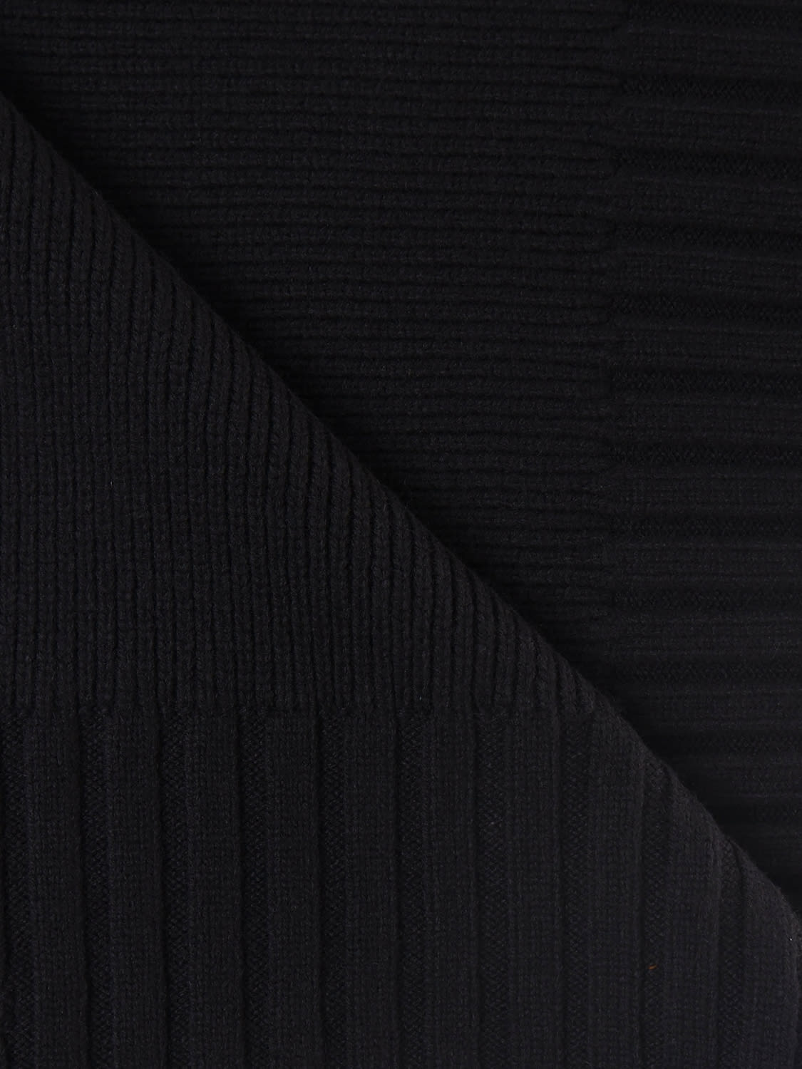 Calvin Klein Ribbed Knit Scarf In Black