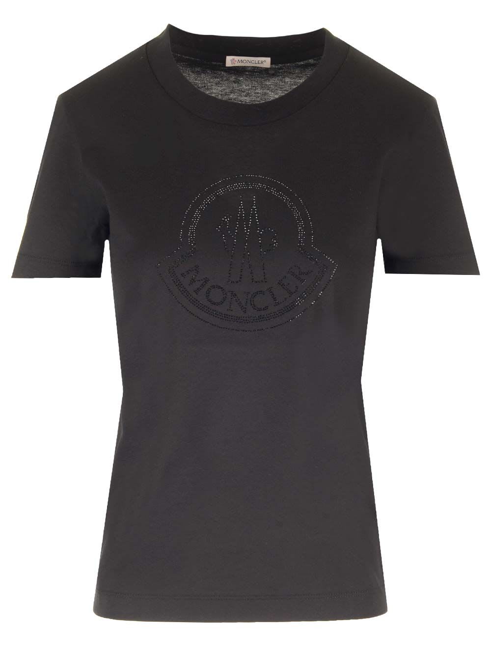 Shop Moncler Basic T-shirt In Black