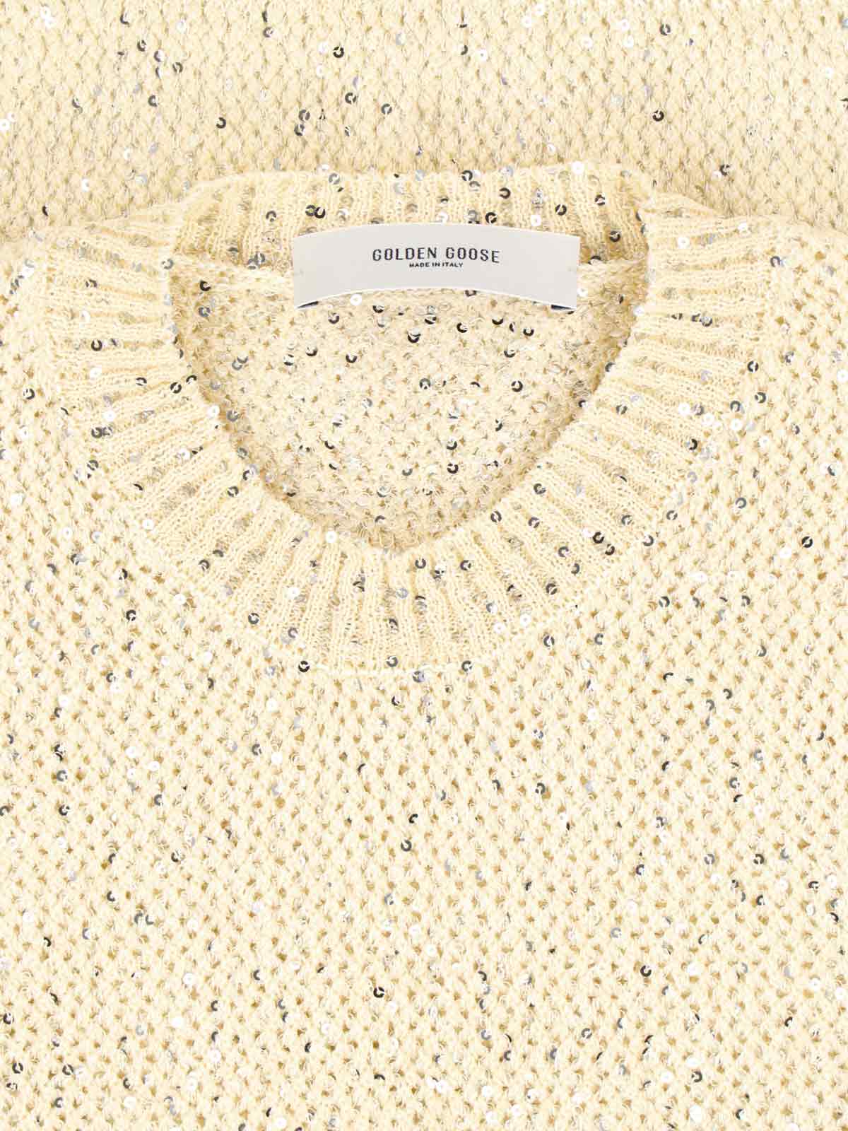 Golden Goose Sequin Knit Tank Top In Neutral