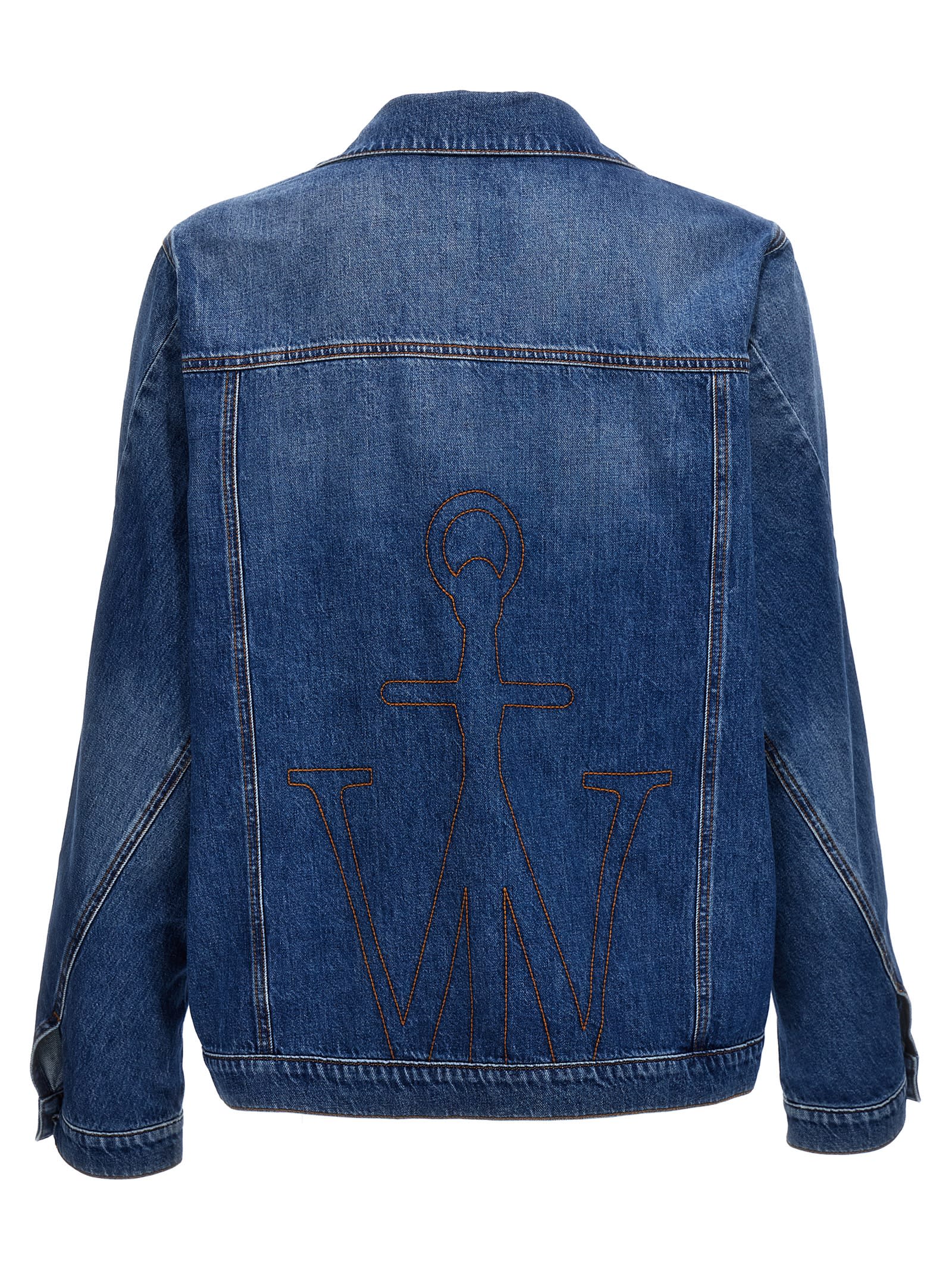 Shop Jw Anderson Twisted Workwear Denim Jacket In Blue
