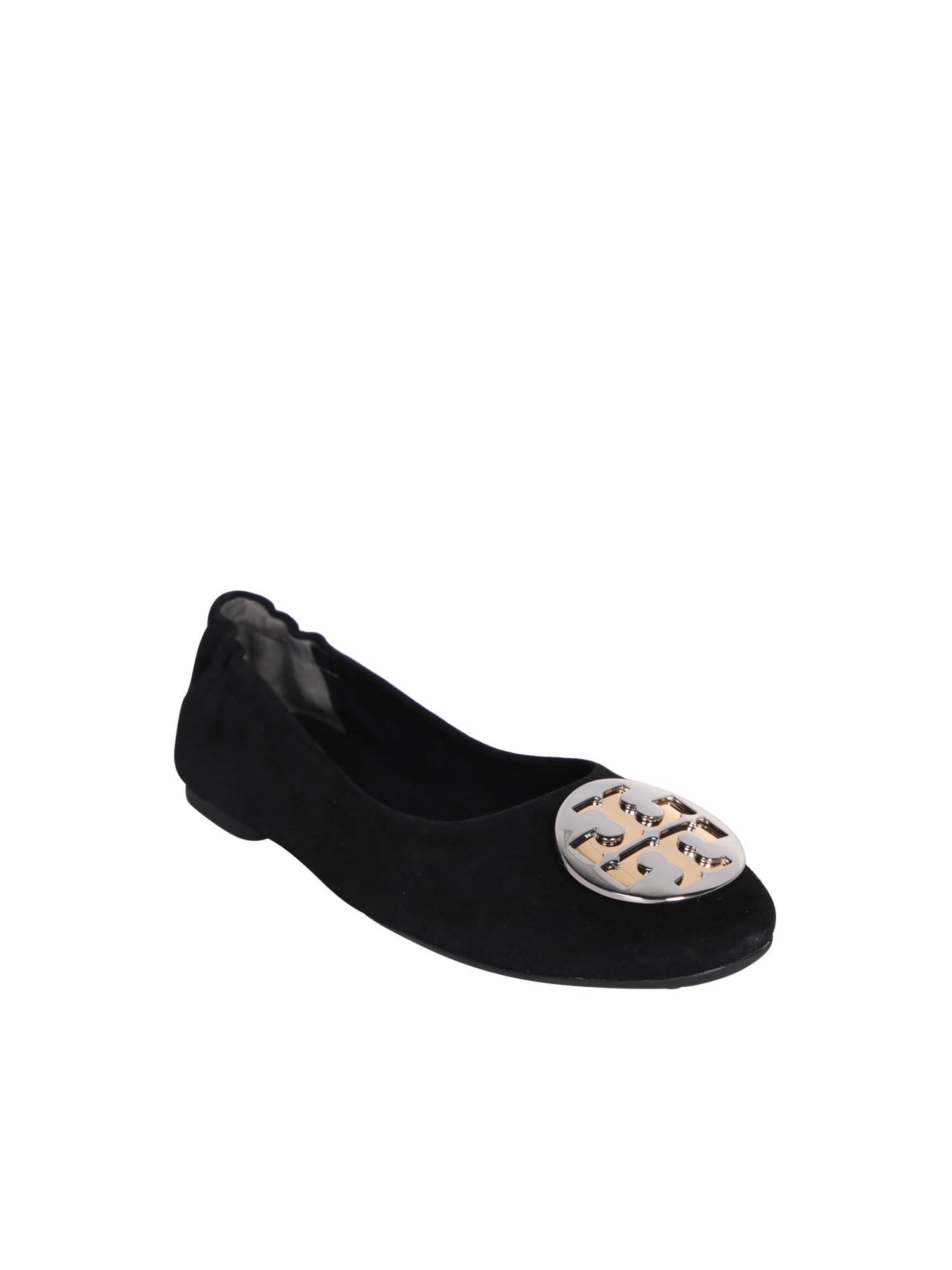 Shop Tory Burch Claire Black Ballet Flats