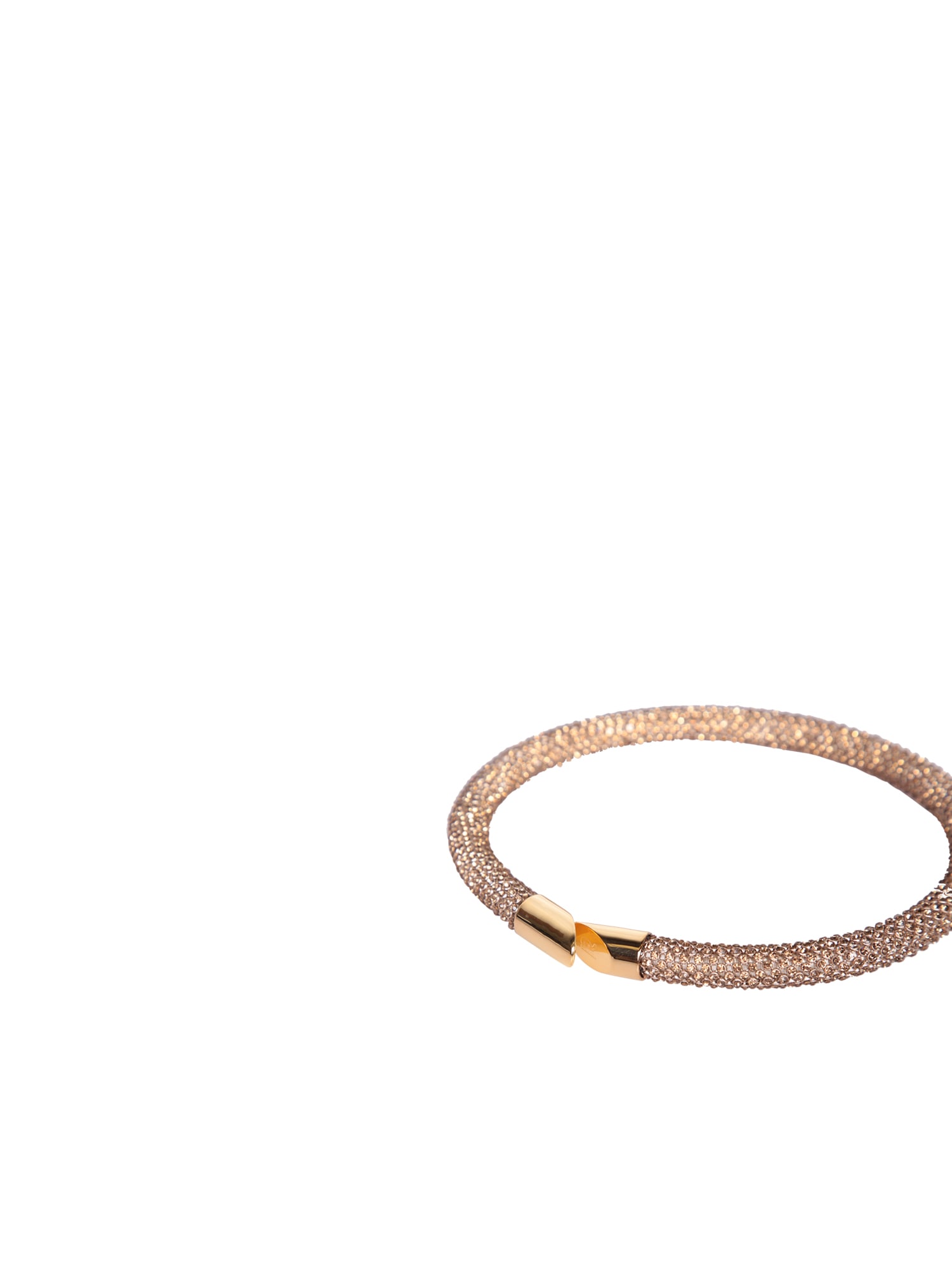 Shop Rabanne Gold Topaz Tube Mesh Necklace In Metallic