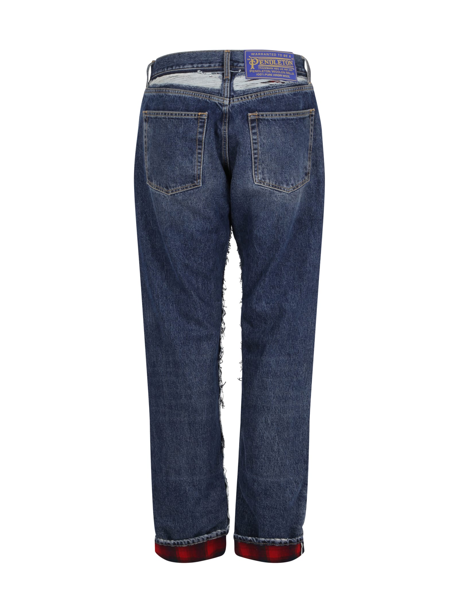 デニム・ジーパン MAISON MARGIELA Women Denim Pants S29LA0095 STZ091 962 Blue MM6 Maison Margiela - Women Blue Denim Trouser – Atelier New