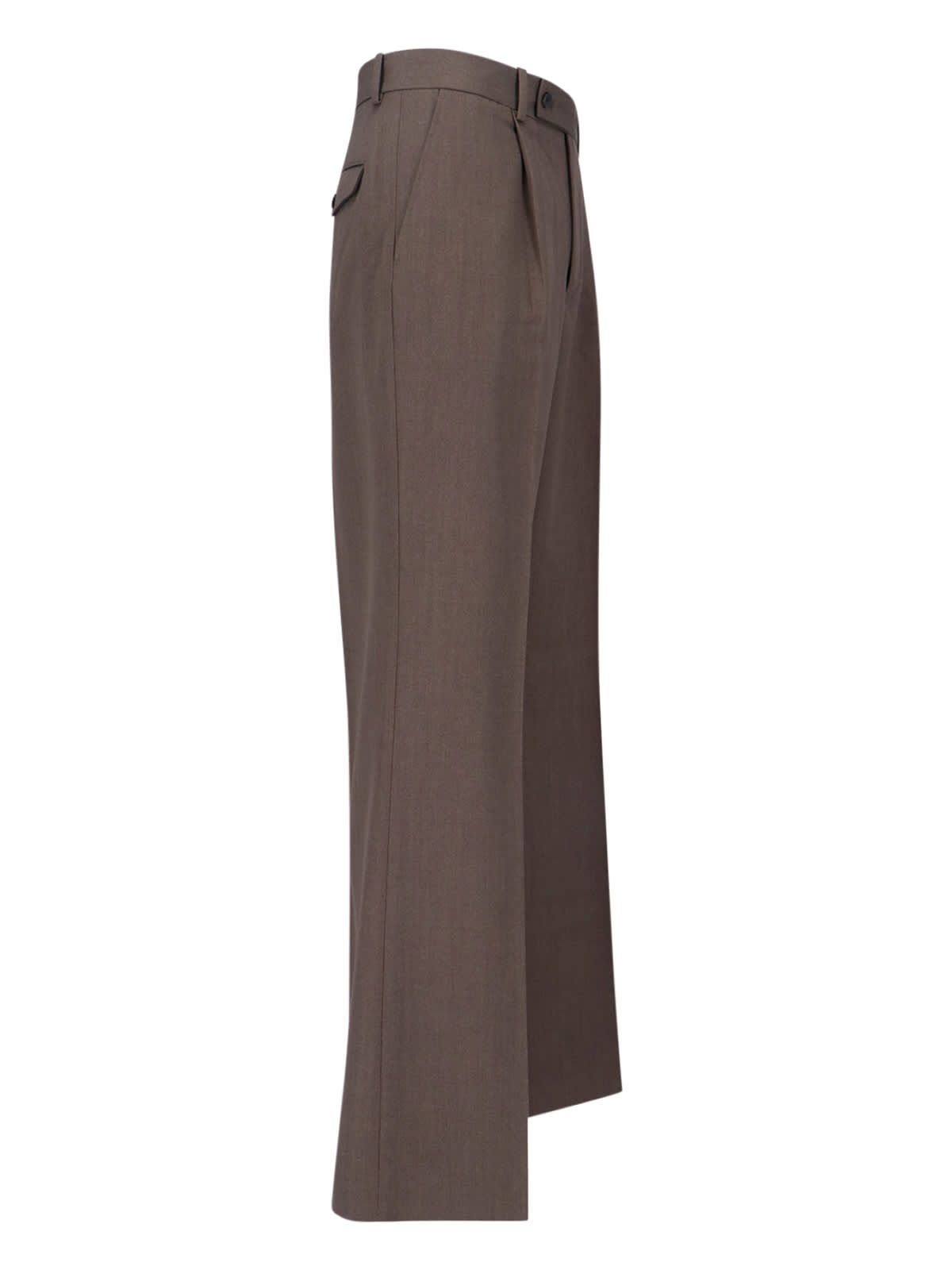 Tonywack Straight Trousers With Pockets And Belt Loops In Brown