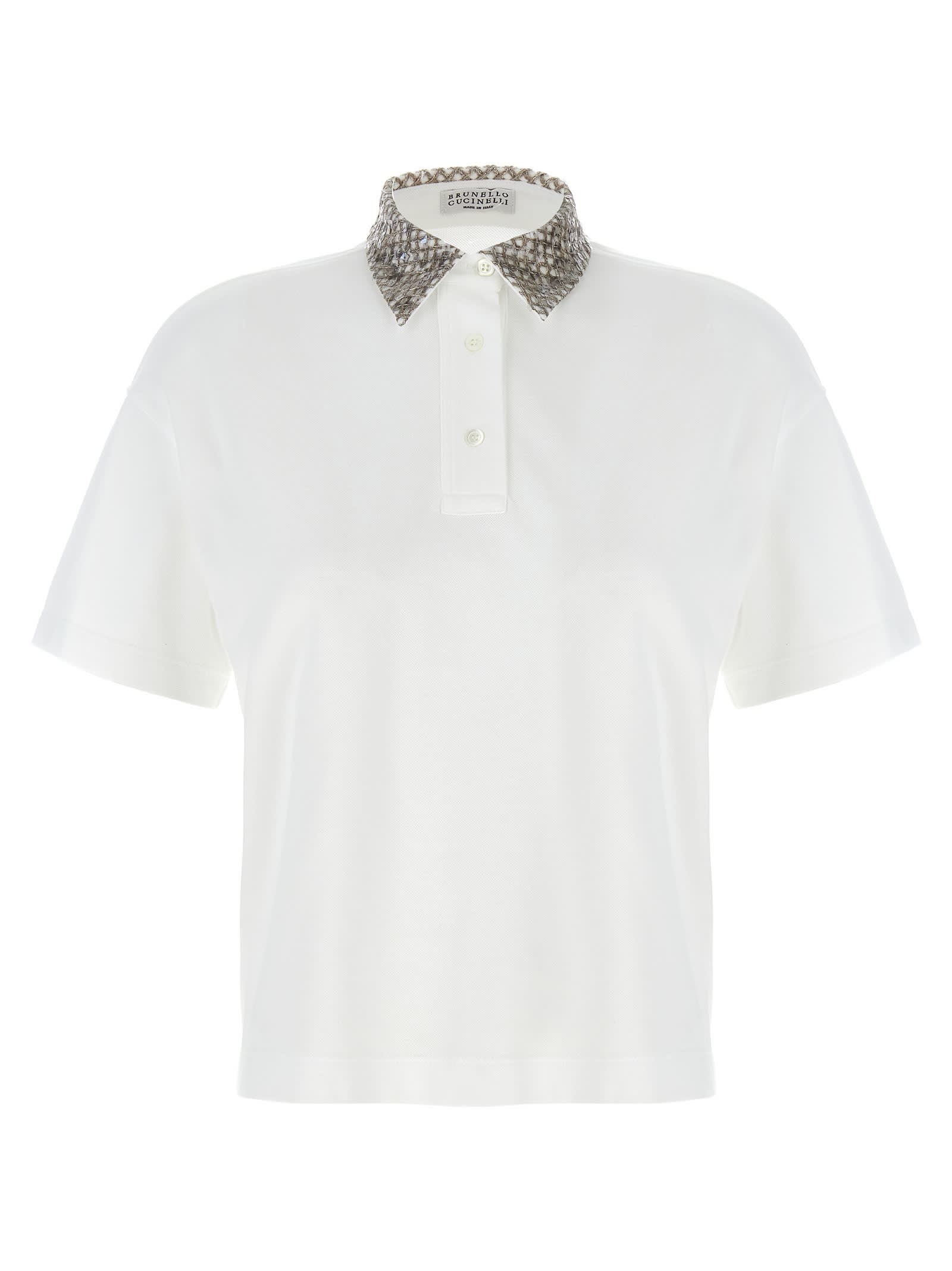 BRUNELLO CUCINELLI SEQUIN POLO SHIRT