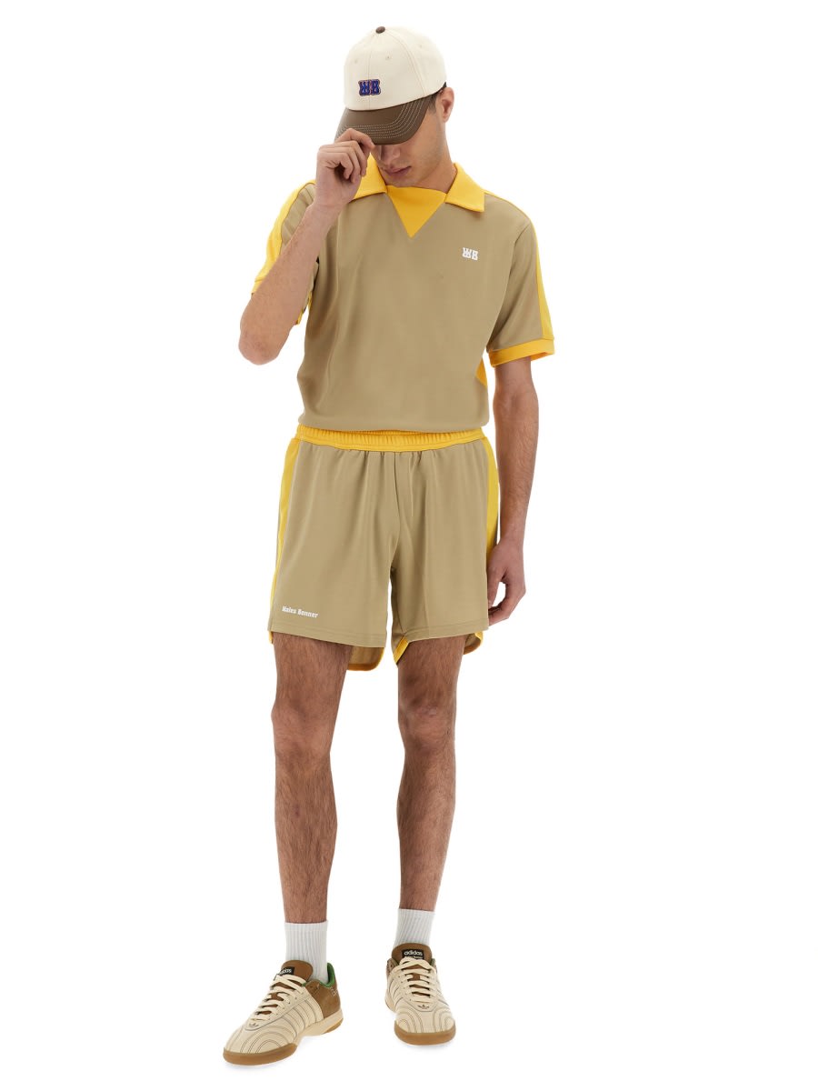 Shop Wales Bonner Jersey Polo. In Yellow
