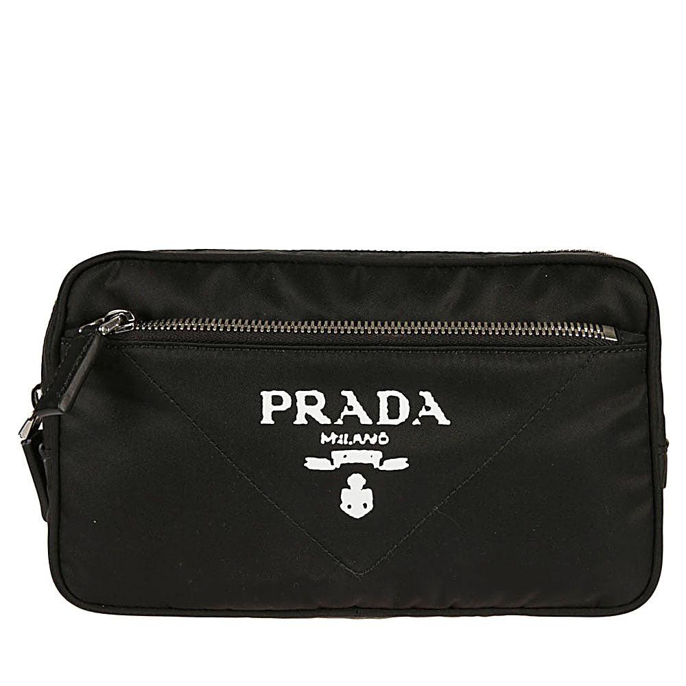 Prada Re-nylon Logo Printed Zipped Belt Bag
