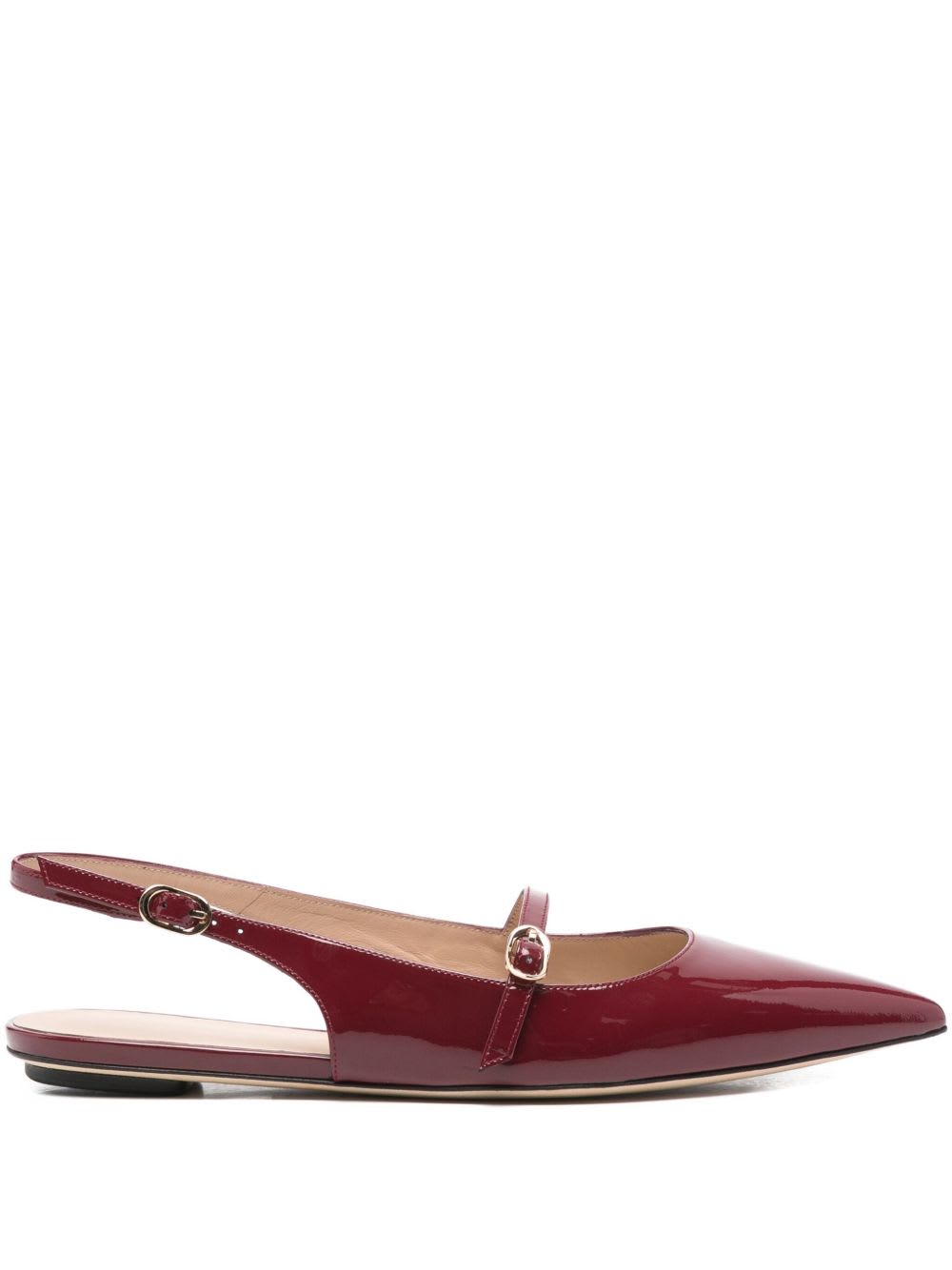 Stuart Weitzman Adjustable Strap Slingback Sandals In Burgundy