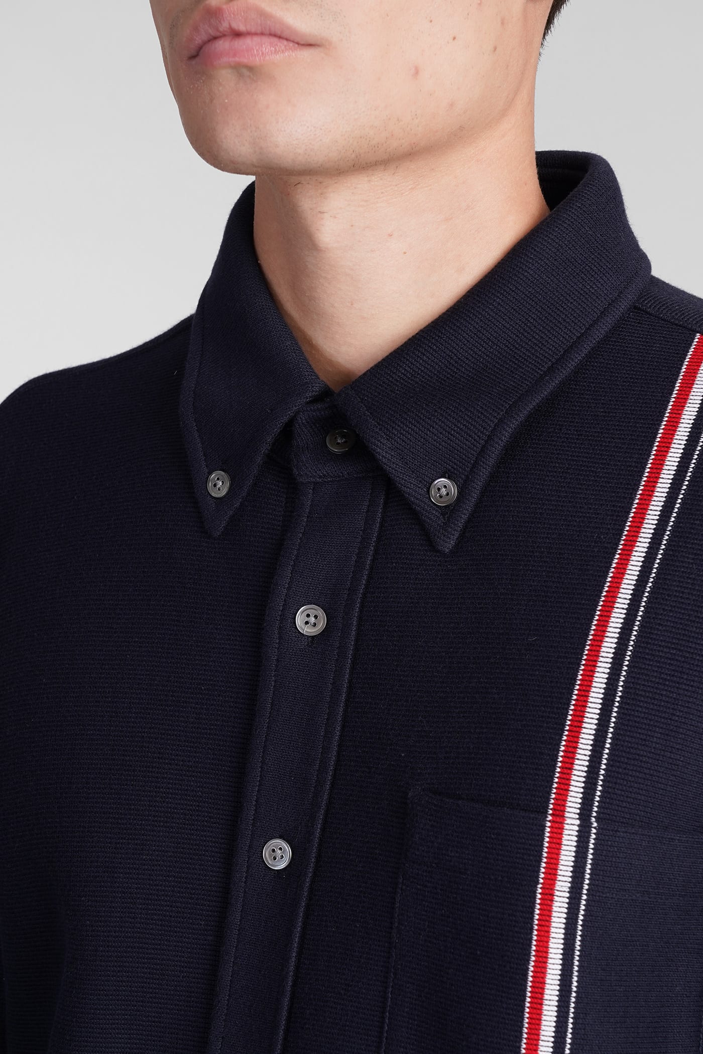 Shop Thom Browne Shirt In Blue Cotton