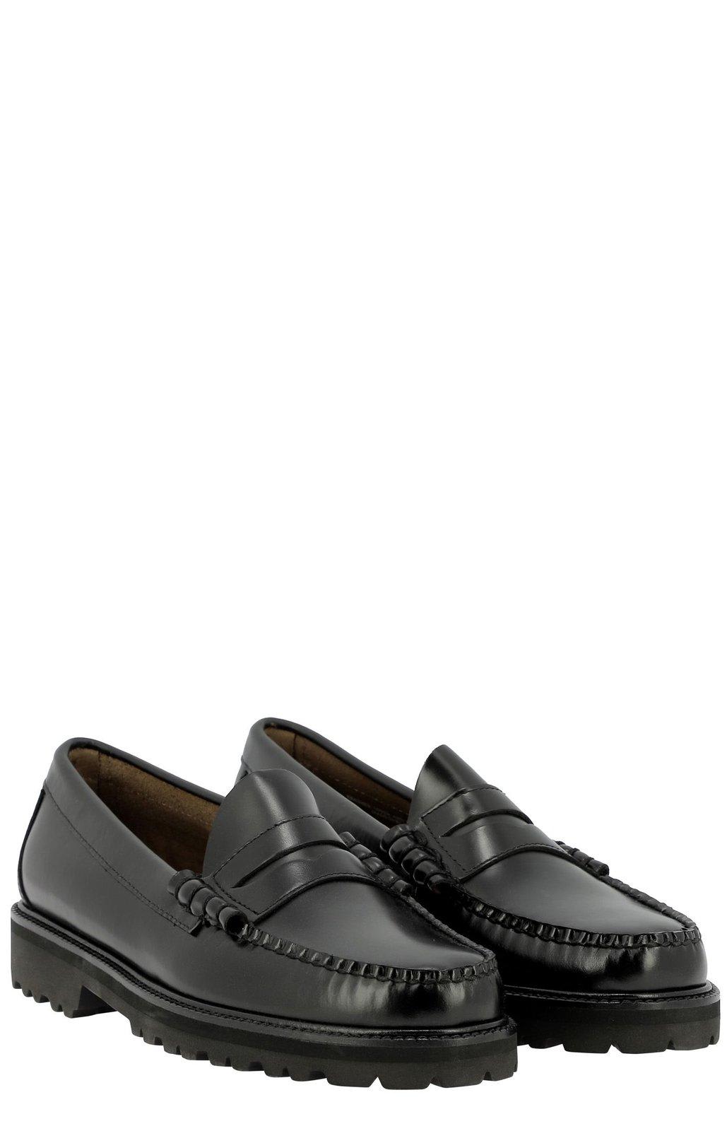 Shop G.h.bass &amp; Co. Larson Round Toe Slip-on Loafers In Black