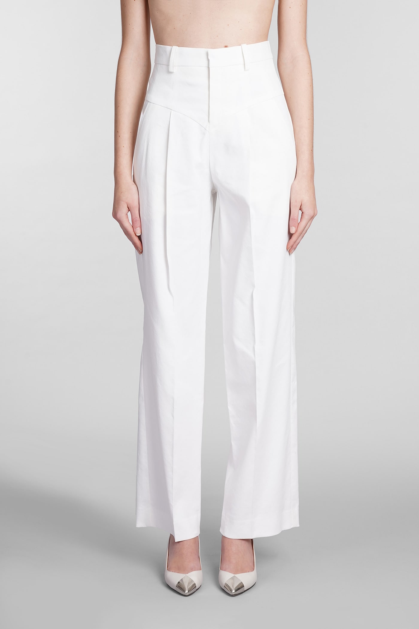 Shop Isabel Marant Staya Pants In White Cotton