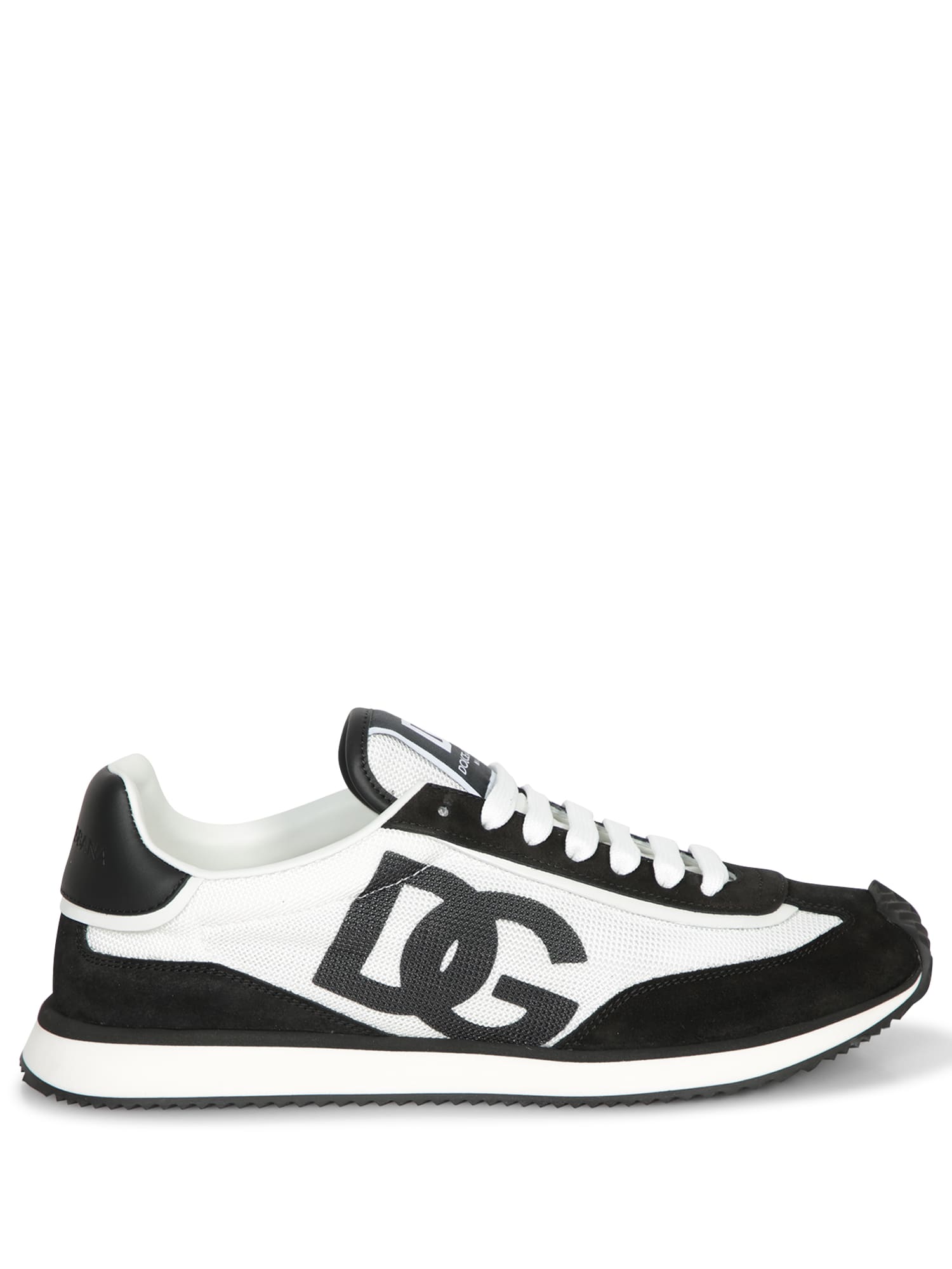 Shop Dolce & Gabbana Dragon+crosta Black-white Low Sneakers