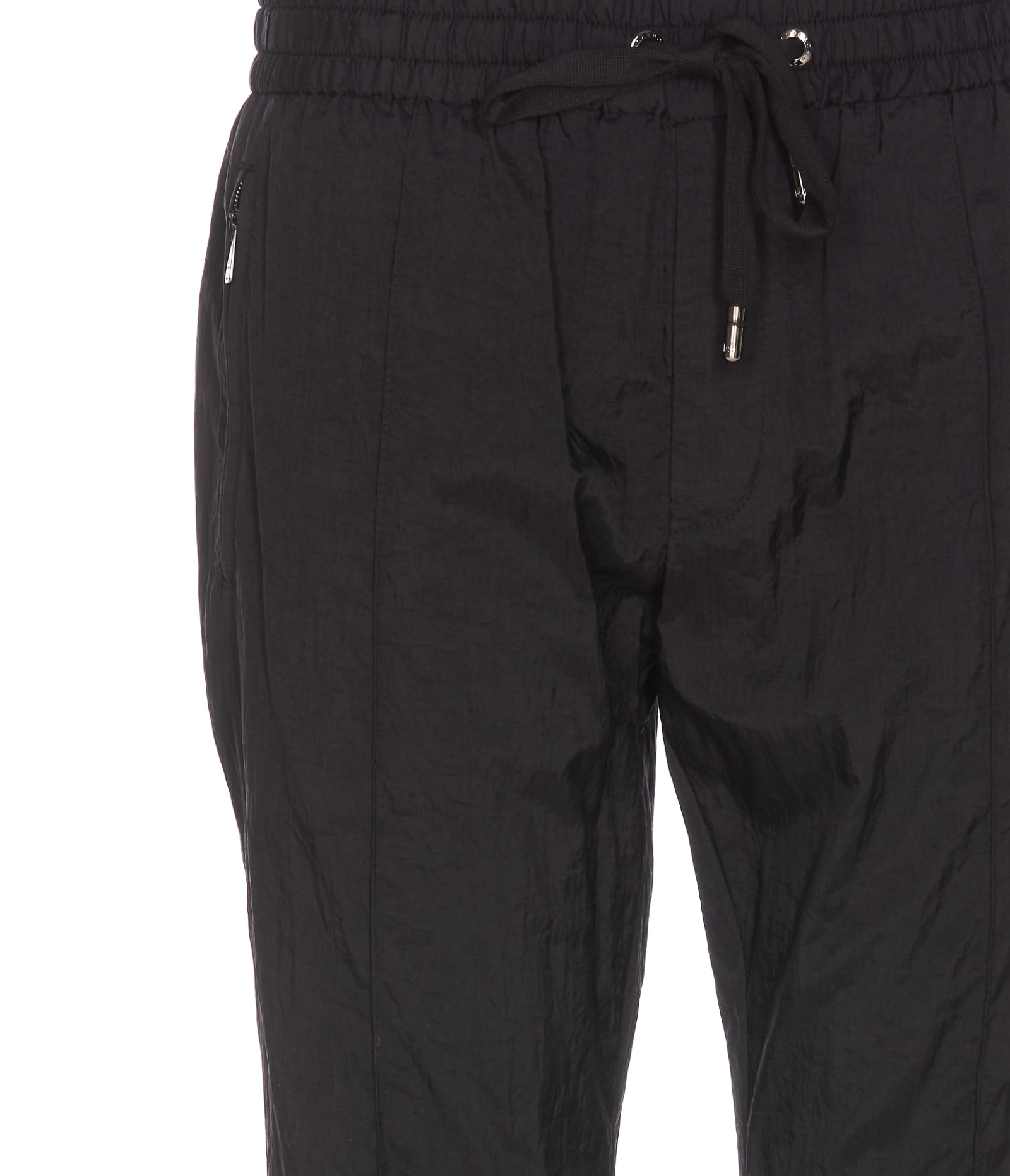Shop Dolce & Gabbana Nylon Track Pants In Black