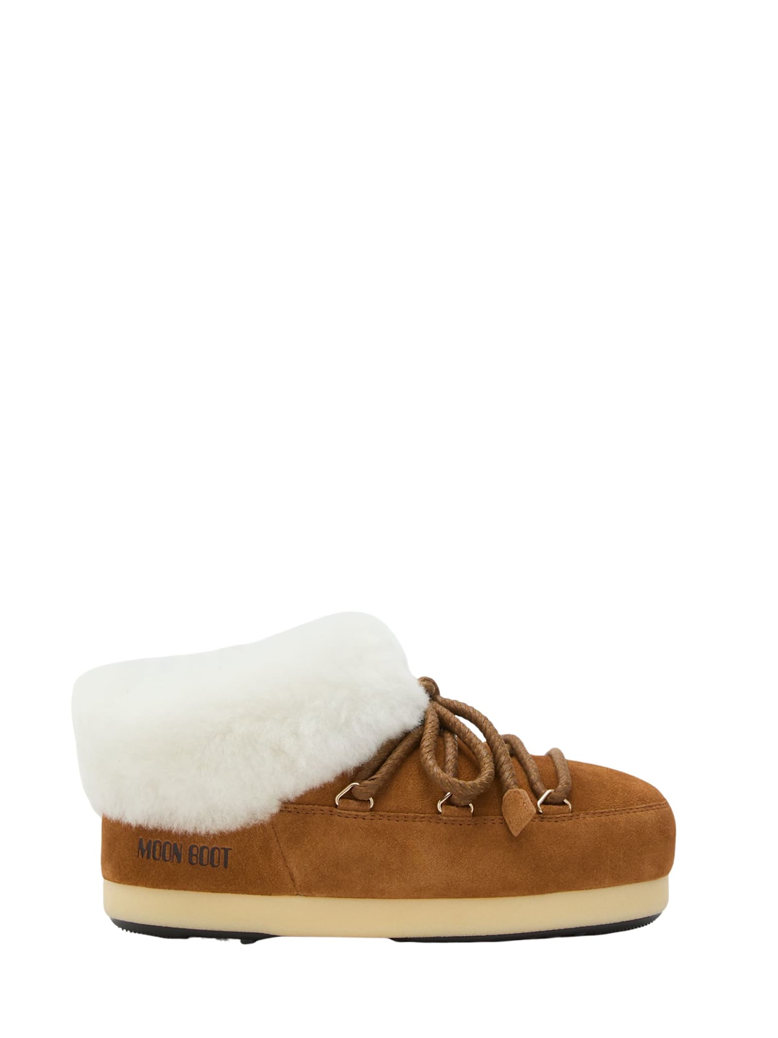 Moon Boot Leather "evx" Mules In Brown