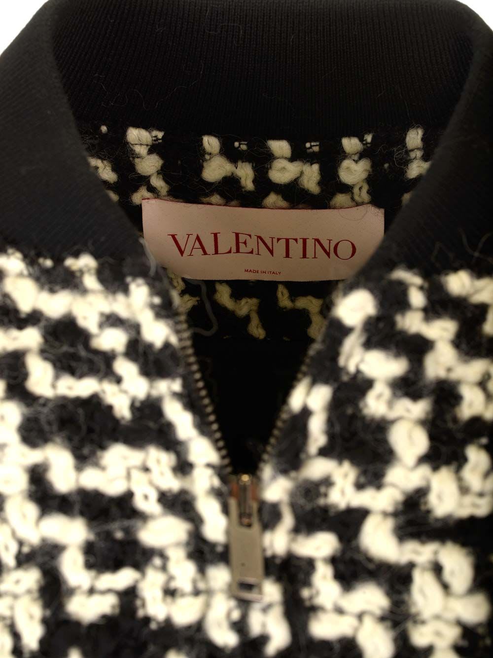 Valentino Wool Tweed Bomber In Multicolor