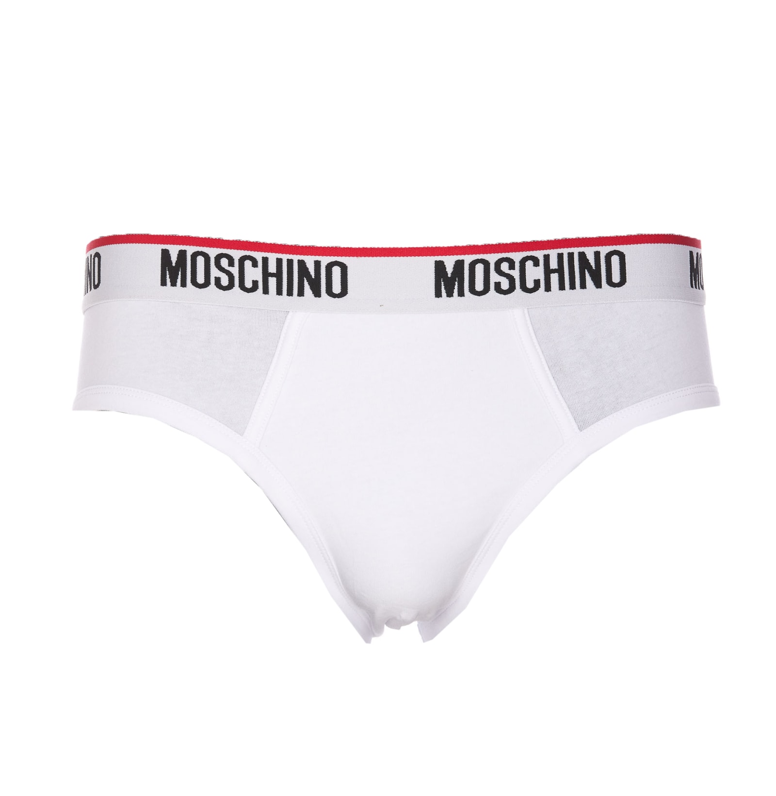 Moschino Bipack Logo Band Slip In White