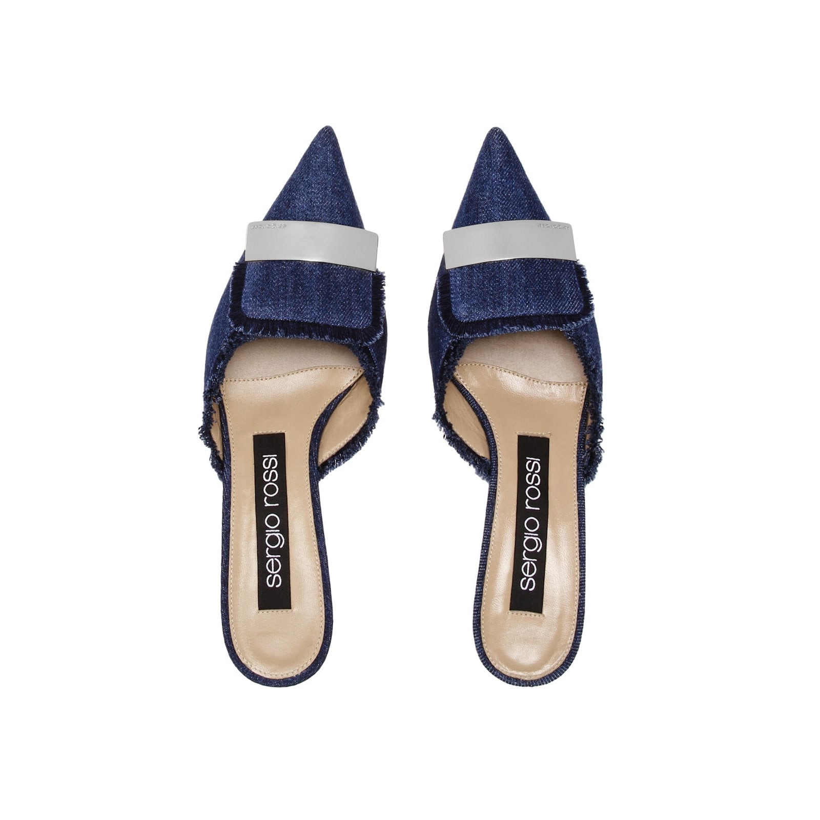 【送料&関税込】Sergio Rossi Denim Effect Mules Sergio Rossi Denim Effect Mules In Blue | ModeSens