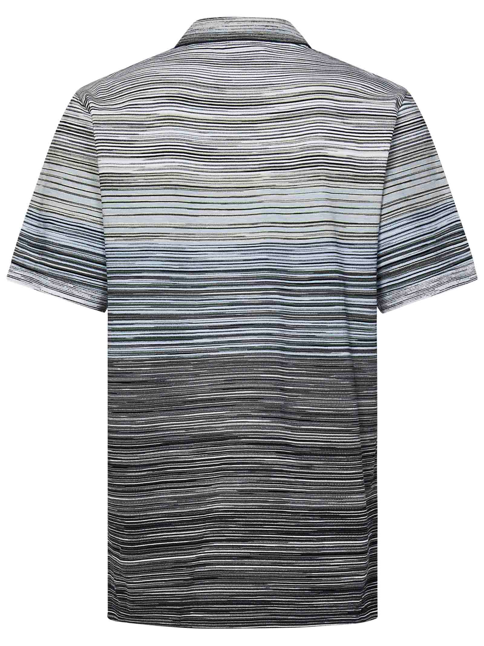 Shop Missoni Polo Shirt In Grey