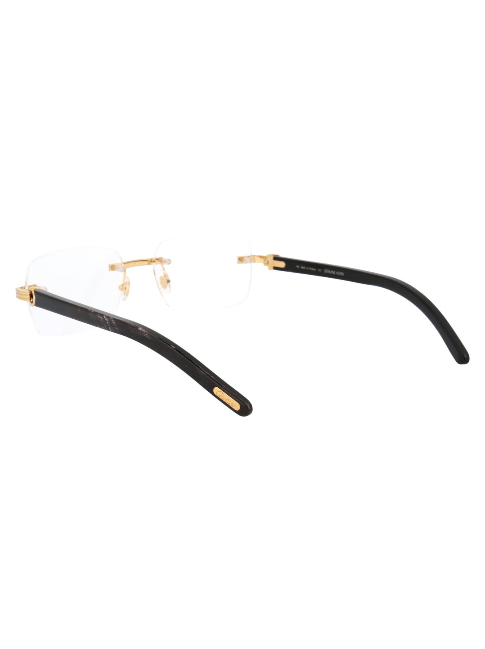 Shop Cartier Ct0286o Glasses In 001 Gold Black Transparent