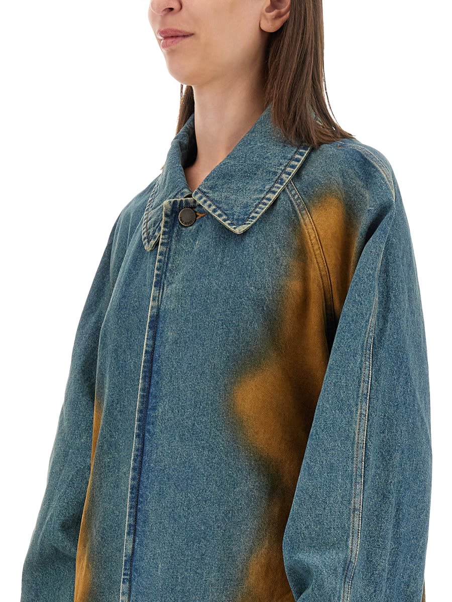 Shop Uma Wang Coat Carlo In Blue