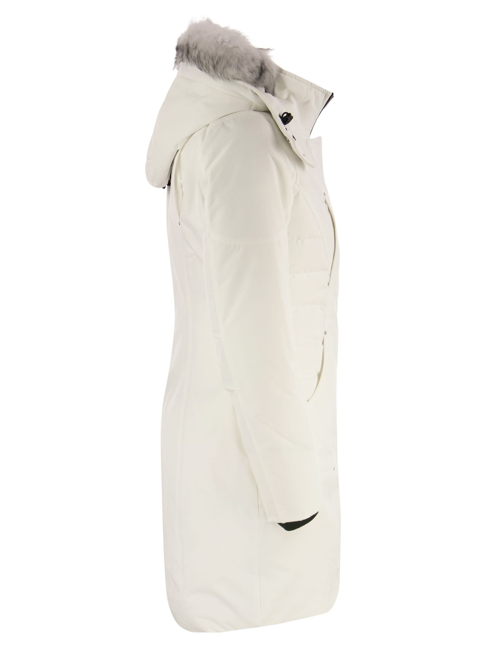 Shop Moose Knuckles Cloud - Shearling Parka In White