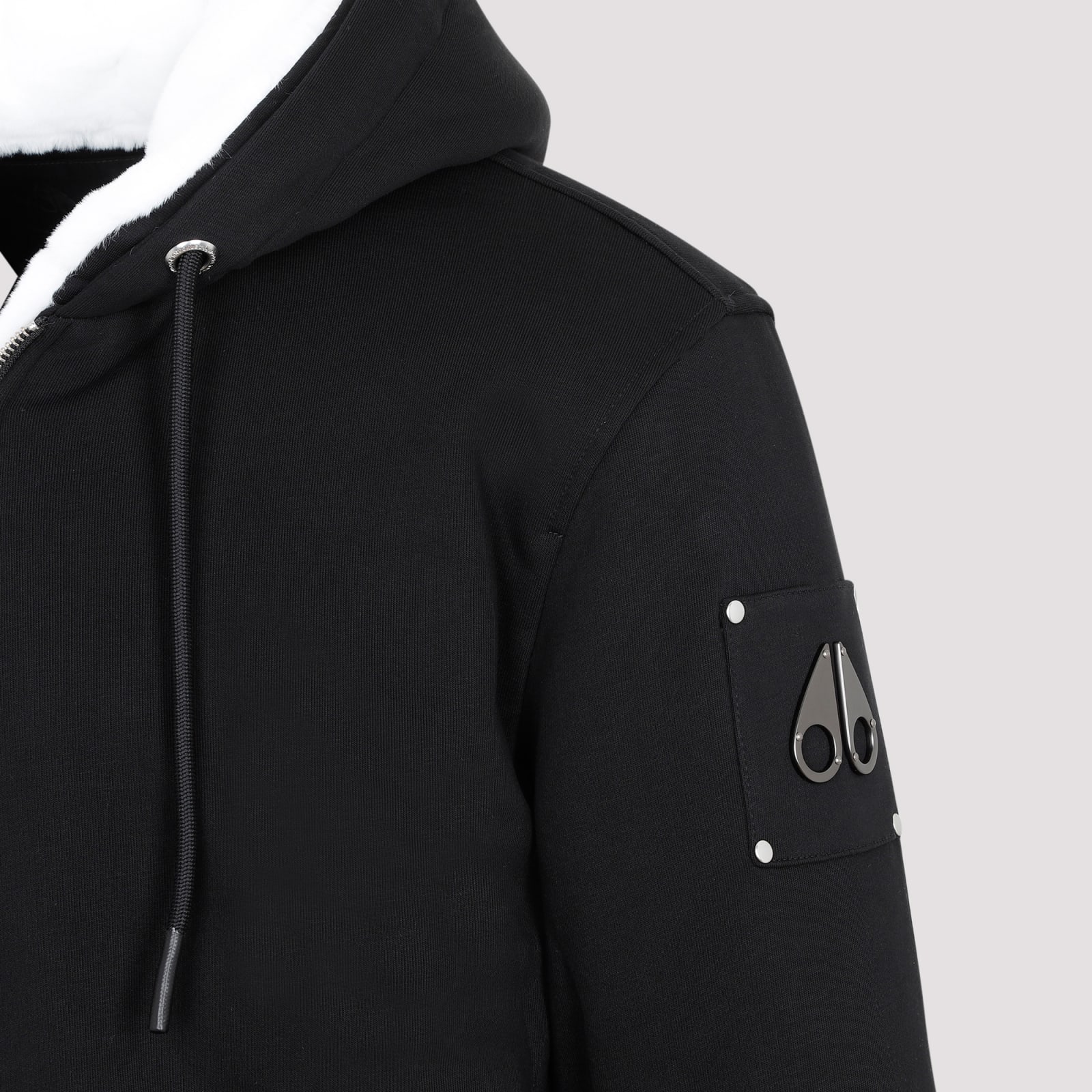 Moose Knuckles Classic Bunny Hoodie Sweatshirt In Black
