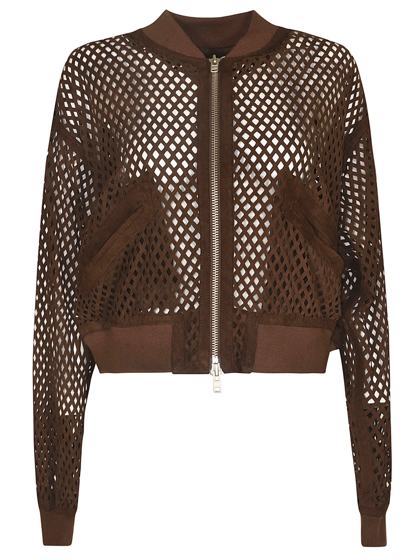 Shop Sword 6.6.44 See-through Bomber In Brown