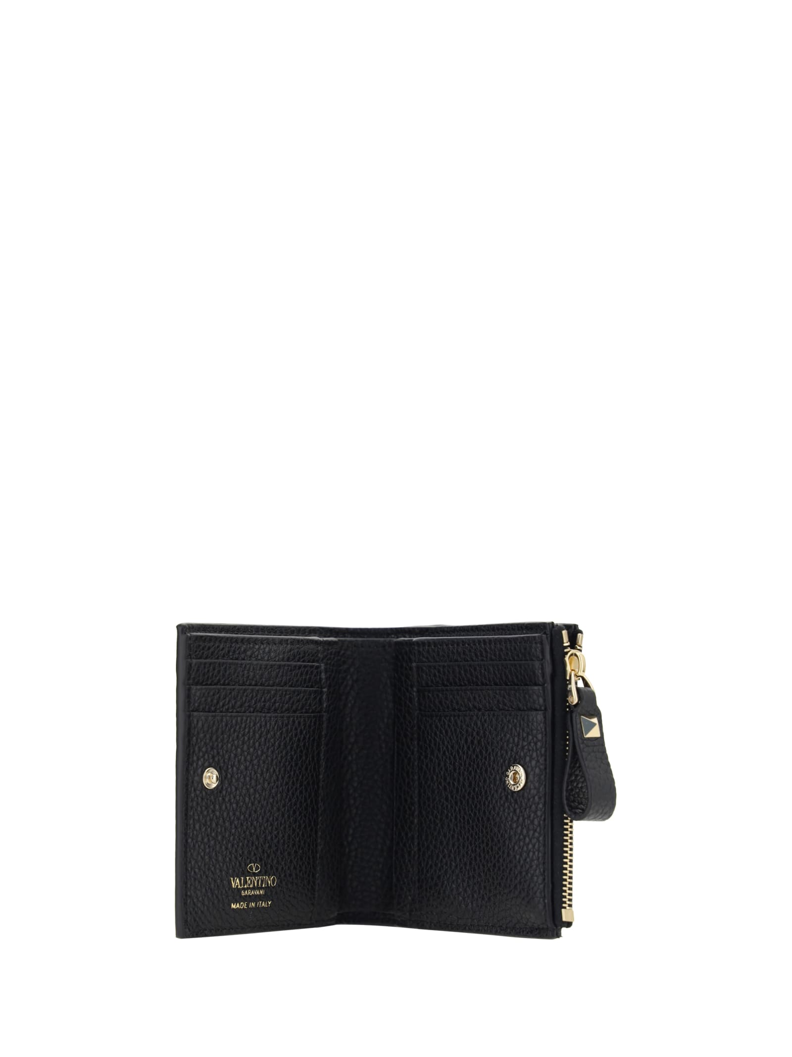 Shop Valentino Rockstud Wallet In Nero