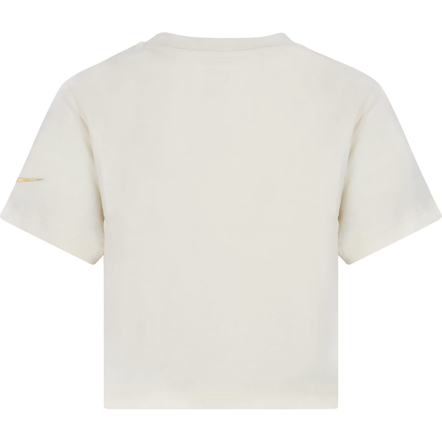 Nike Ivory T-shirt For Girl With Writing In Ivory