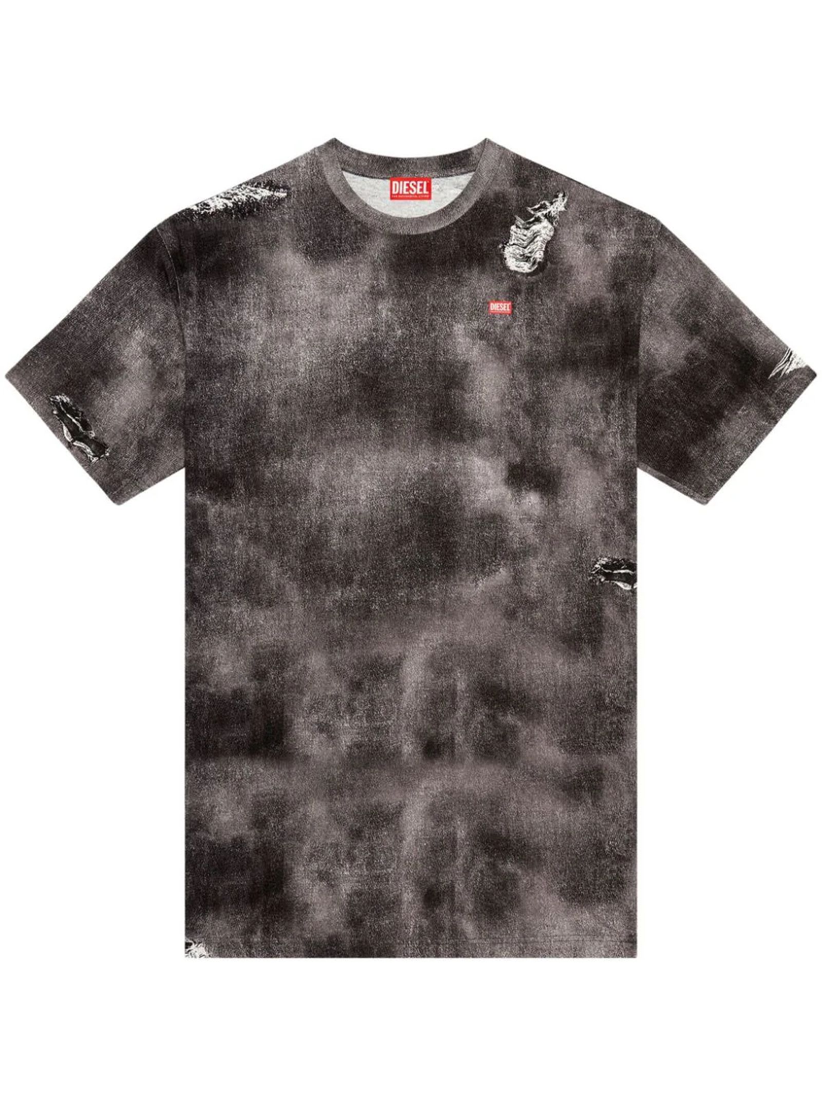 Shop Diesel T-shirts And Polos Grey