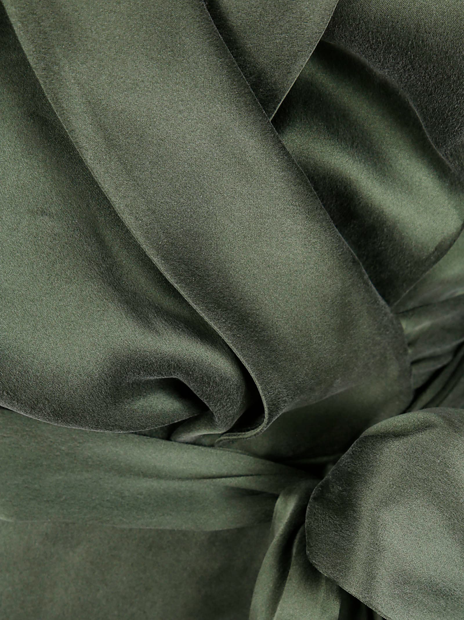 Zimmermann Silk Wrap Midi Dress In Green