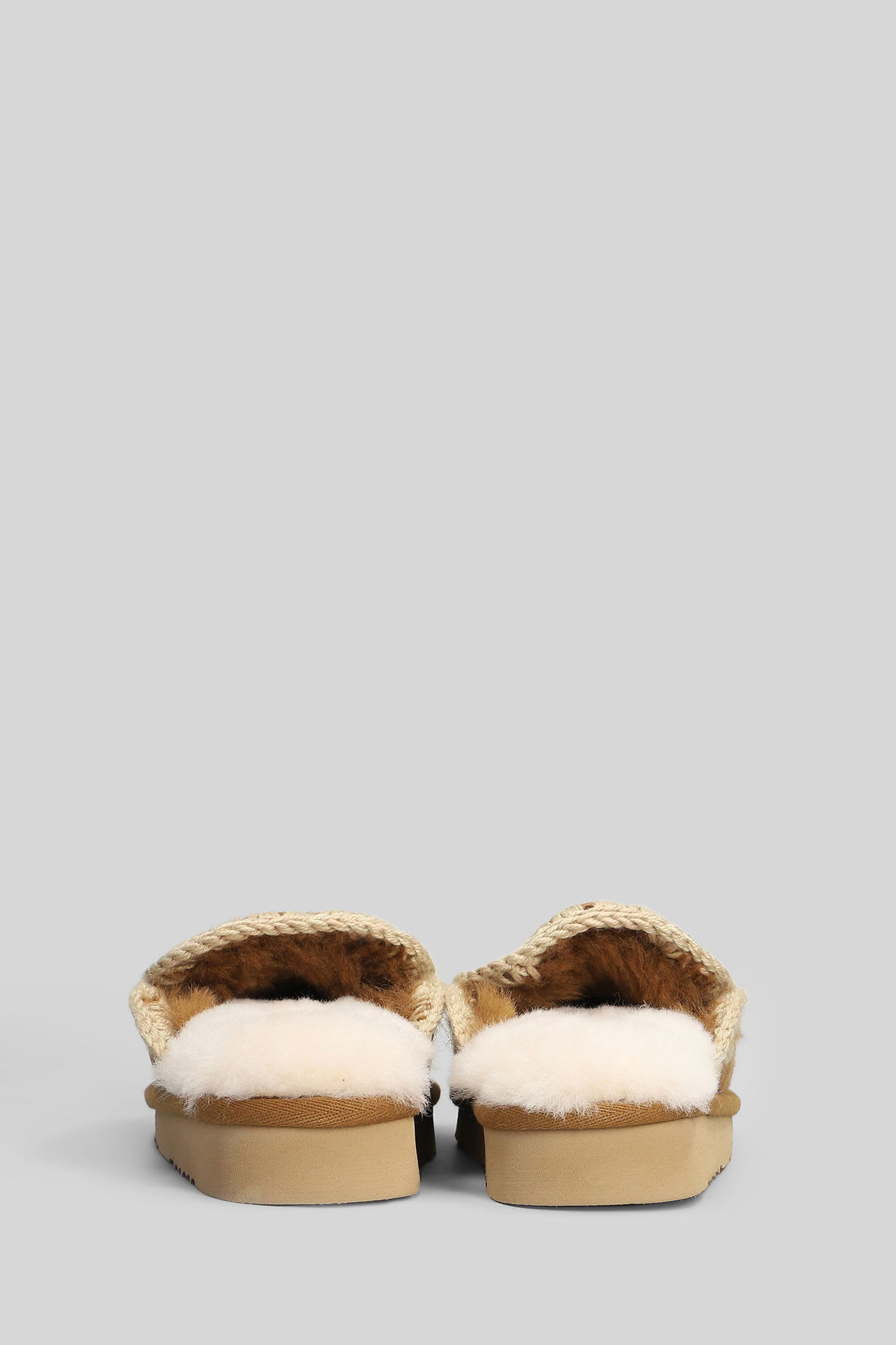 Mou Eskimo Slipper Slipper-mule In Brown Suede In Brown