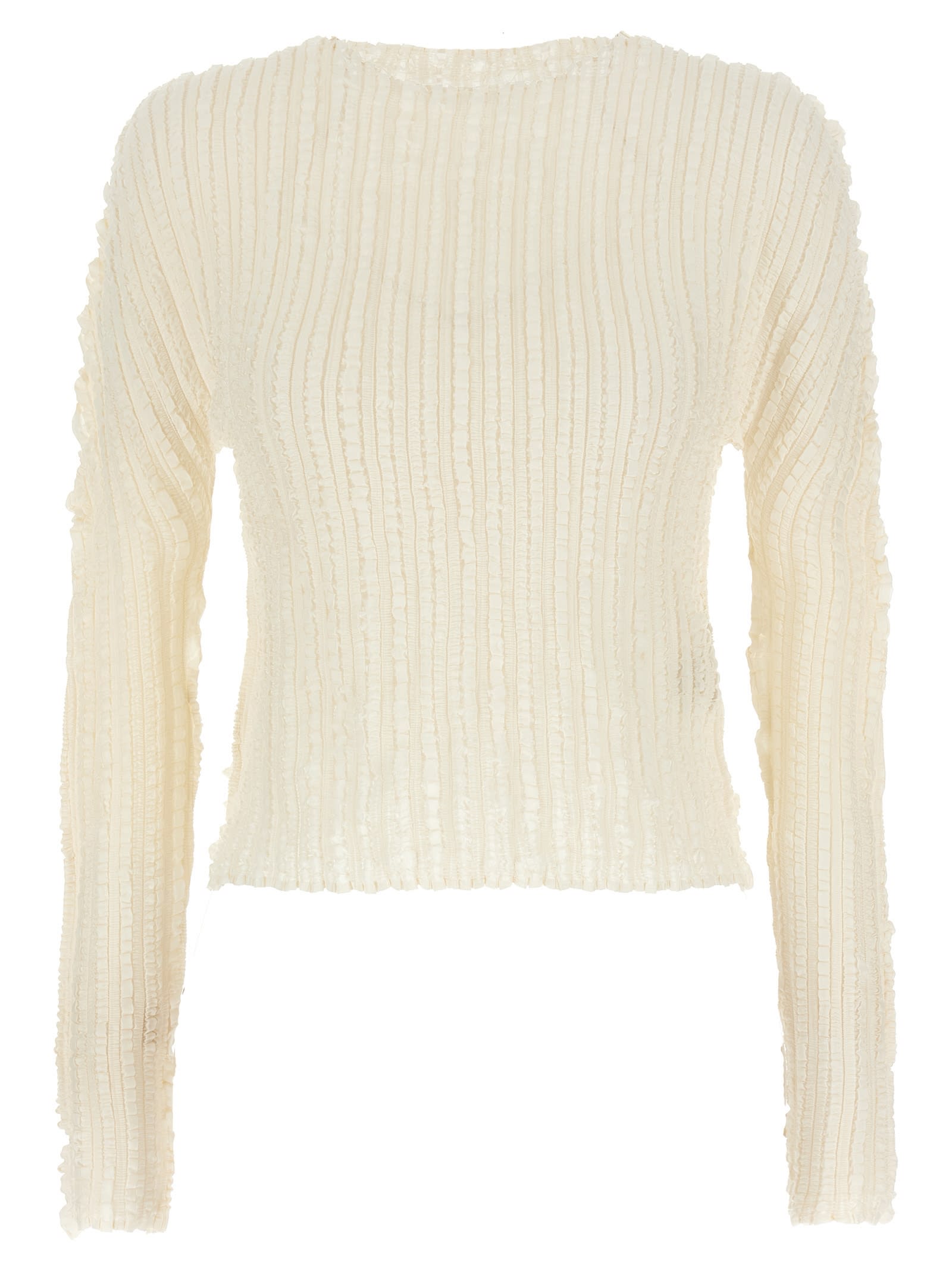 Issey Miyake Jellyfish Pleats Sweaters And Cardigans White
