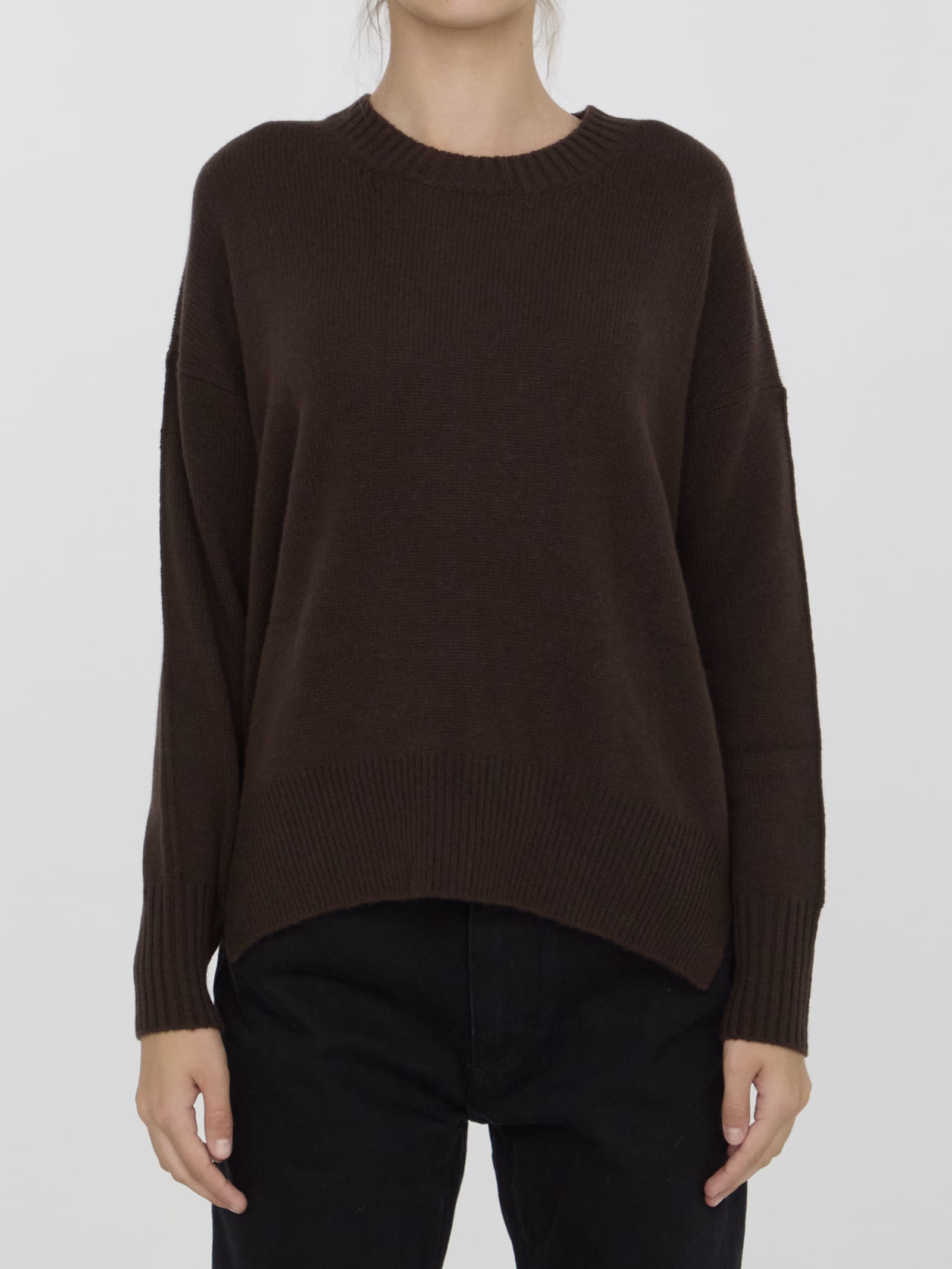 Shop Allude Cashmere Jumper In Brown