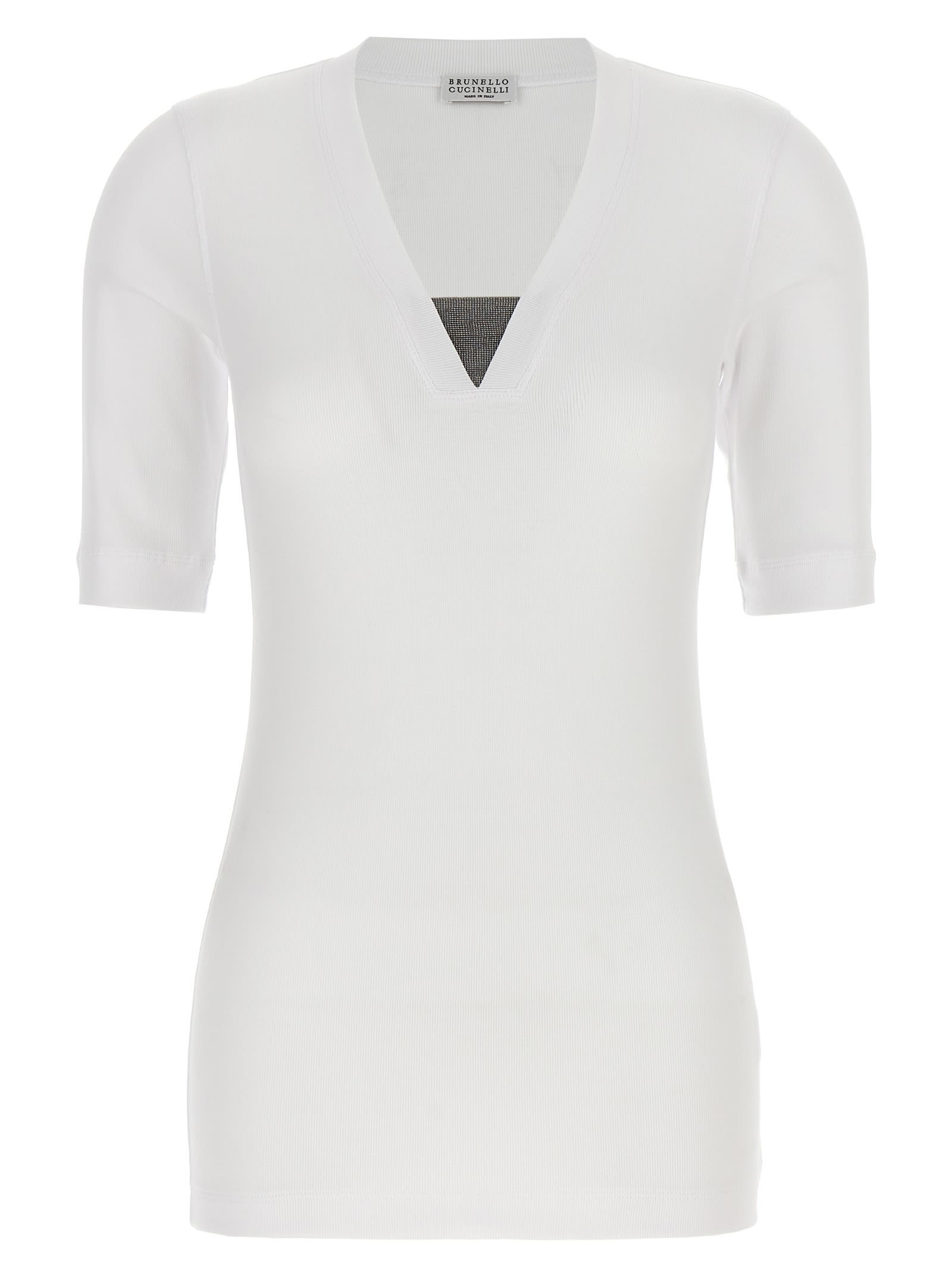 Shop Brunello Cucinelli Monile T-shirt In White