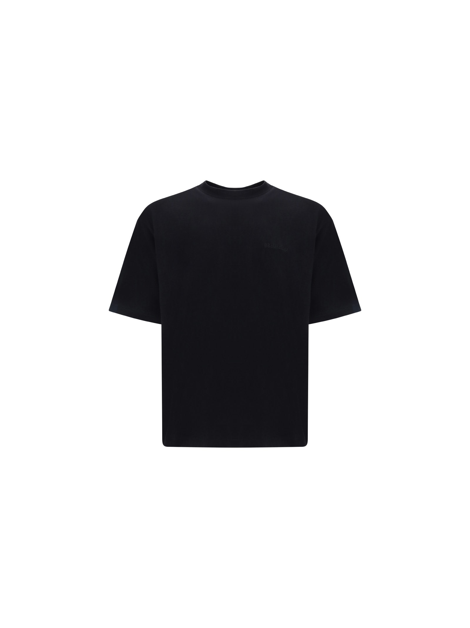 Balenciaga T-shirt In Washed Black/black
